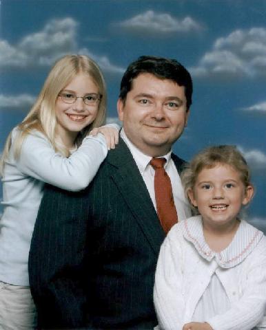 Jeffrey A. Johnson and his daughters